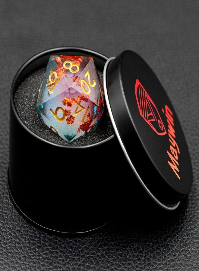 Maywin Dungeons and Dragons DND Dice D20, Liquid Core Dice Set D&D 33MM Oversized D20 Single Sharp Edge Resin dice with Gift Case, Polyhedral Dice for Role Playing Game - Image 5